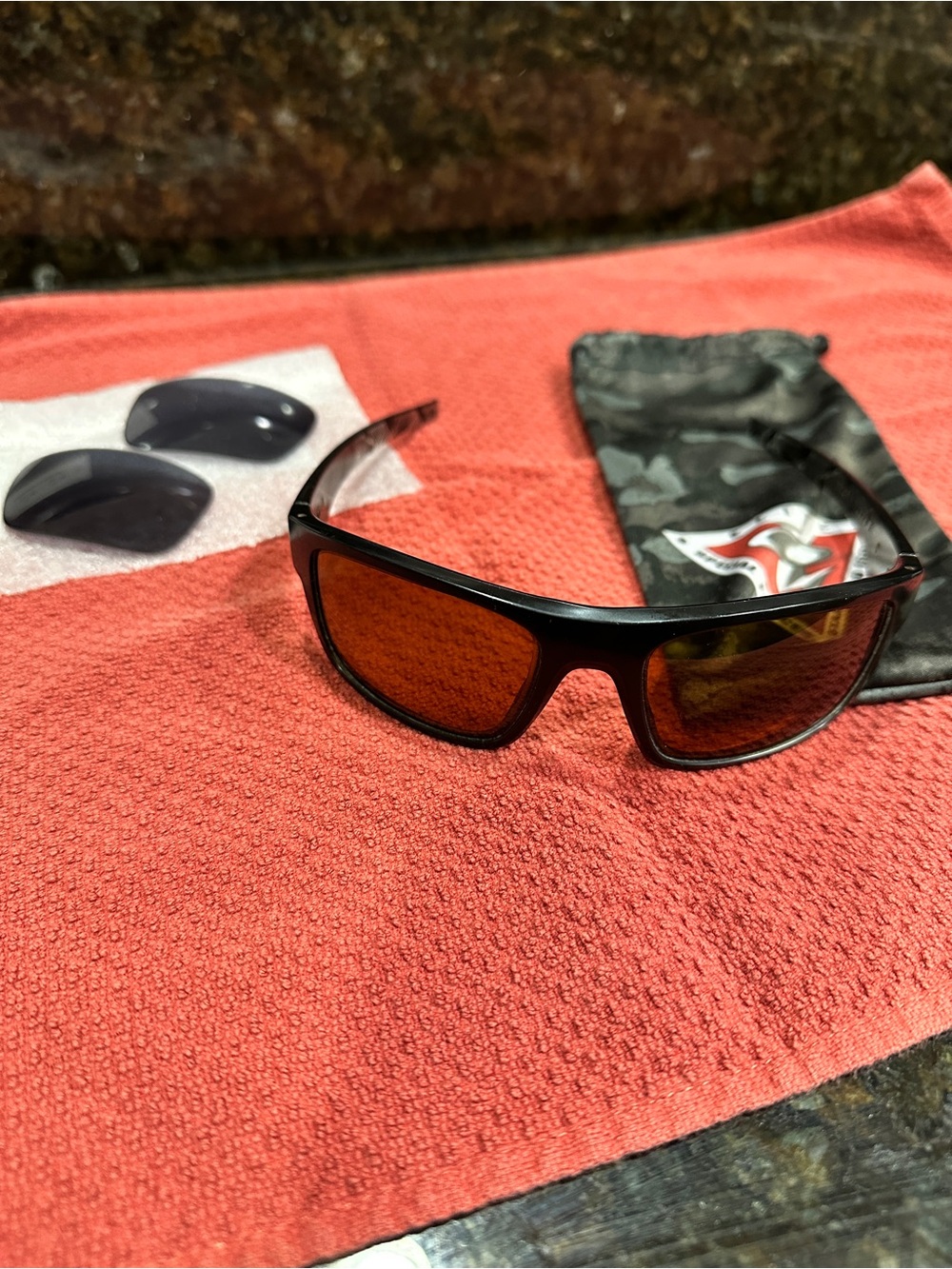 Oakley Drop Point Sunglasses with Black Replacement Lenses - Dark Smoke Pair